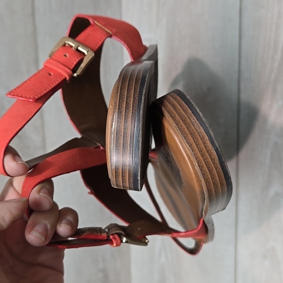 Naturalizer Women Fairfax Leather Ankle Strap Sandals Slide Flats shoes sz 9.5M - Picture 5 of 9